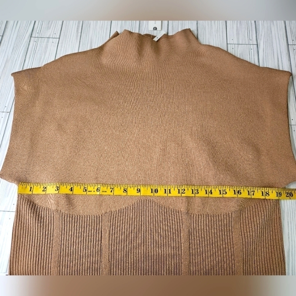 Anthropologie Mock Neck Cap Sleeve Mini Dress Cedar XL - Picture 16 of 16